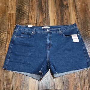 New Levi's Strauss Signature Women's High‎ Rise Denim Shorts. Size 24